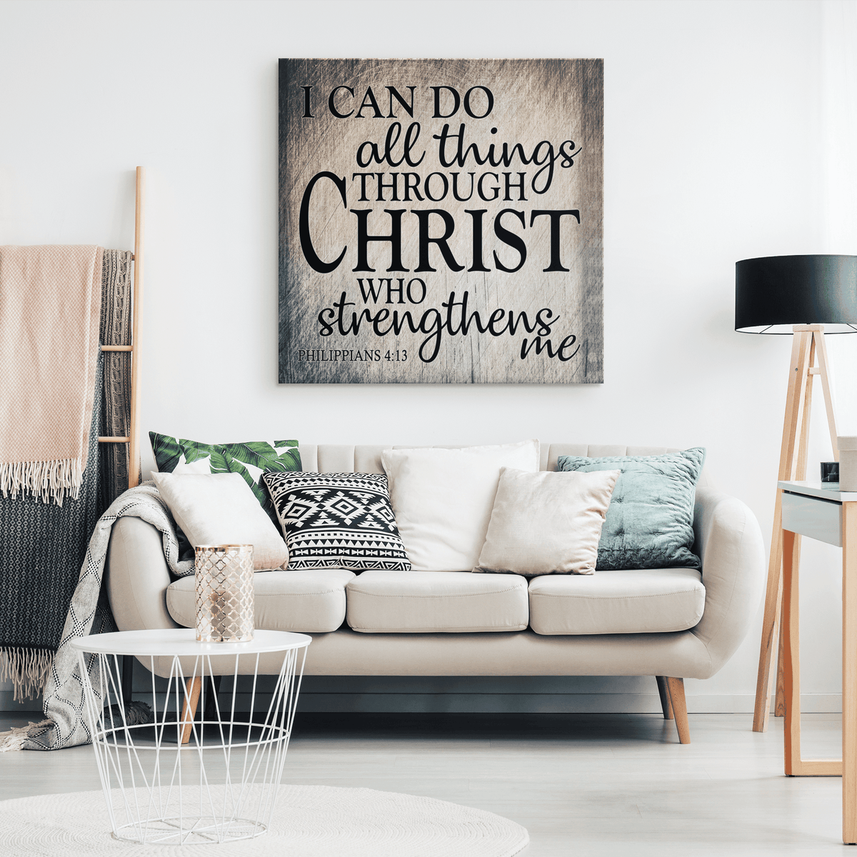 I Can Do All Things Through Christ Canvas Wall Art – Christian Wall Decor