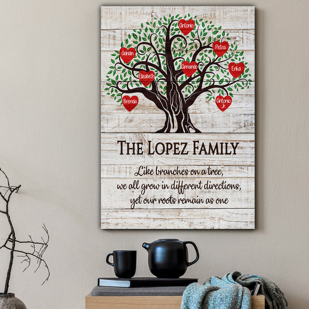 Personalized Family Tree - Roots As One Premium Canvas