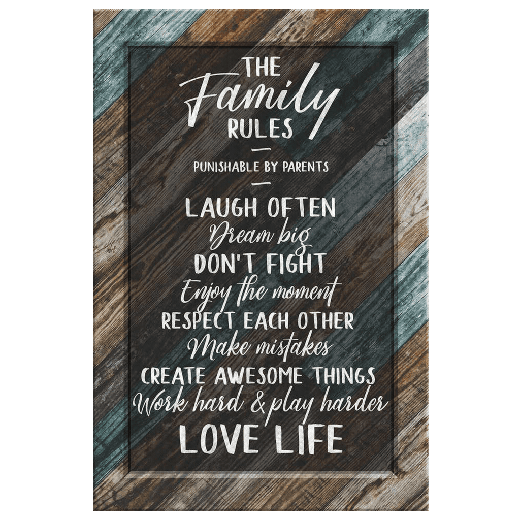 The Family Rules Premium Canvas
