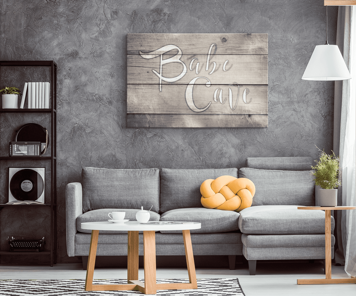 Babe Cave Canvas Wall Art – Girls Room Decor