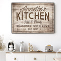 Personalized Kitchen - Seasoned With Love Premium Canvas