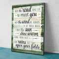 May The Road Rise Up To Meet You Irish Blessing Premium Canvas