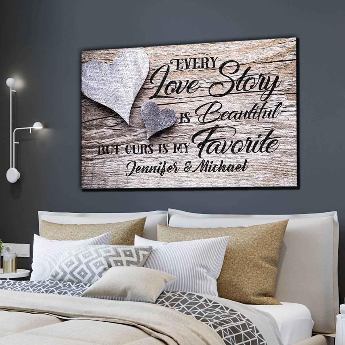 Personalized Our Love Story Premium Canvas