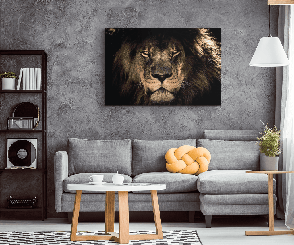 King Of The Jungle Premium Canvas Wall Art