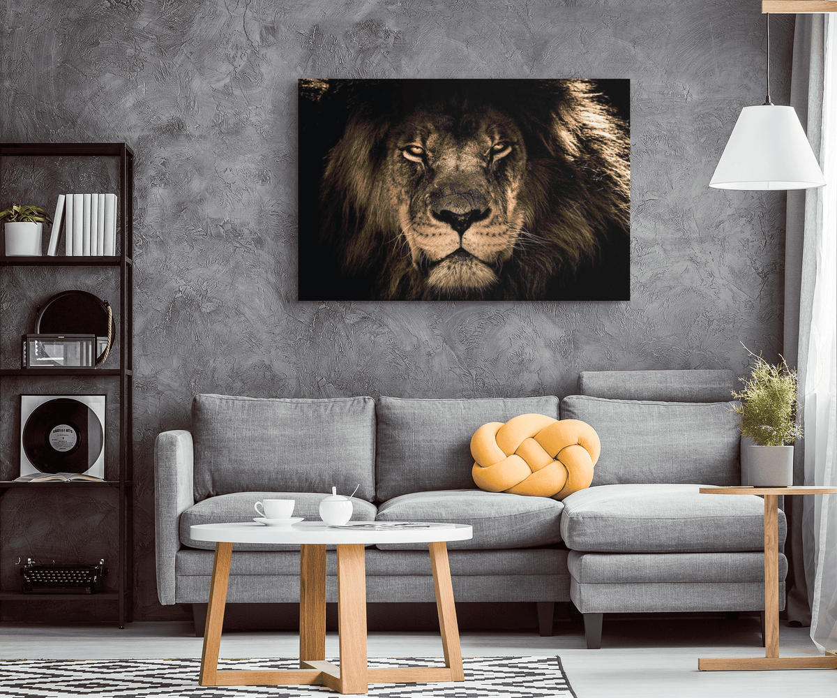 King Of The Jungle Premium Canvas Wall Art