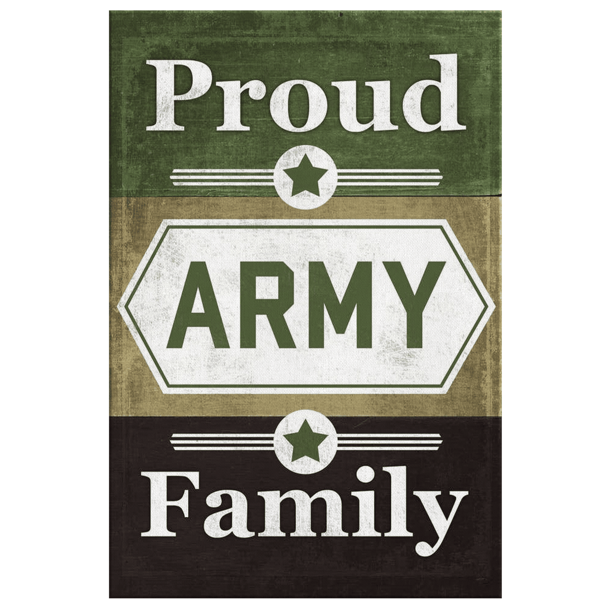 Proud Army Family Canvas Wall Art – Military Family Decor
