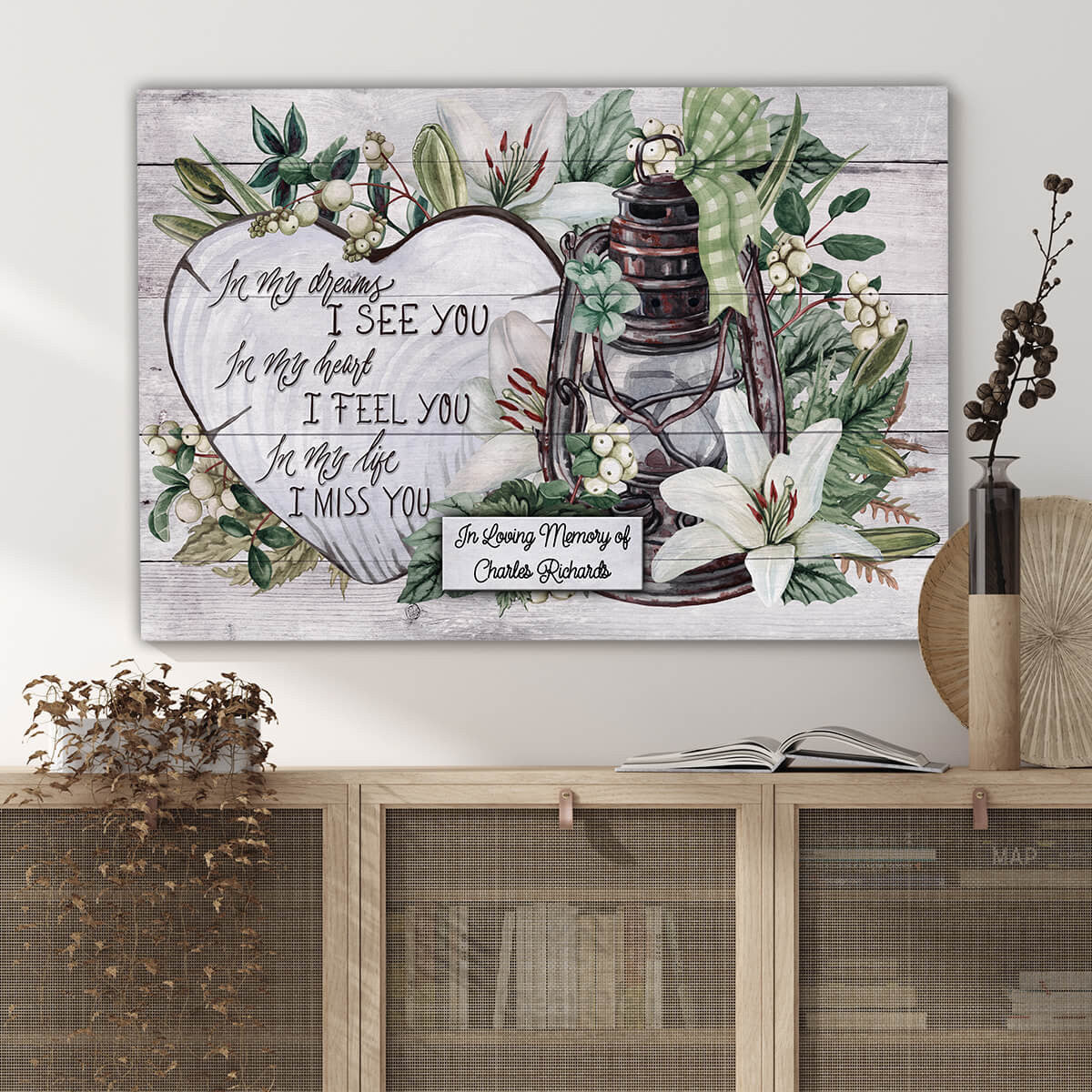 Personalized I See You, Feel You, Miss You Memorial Premium Canvas