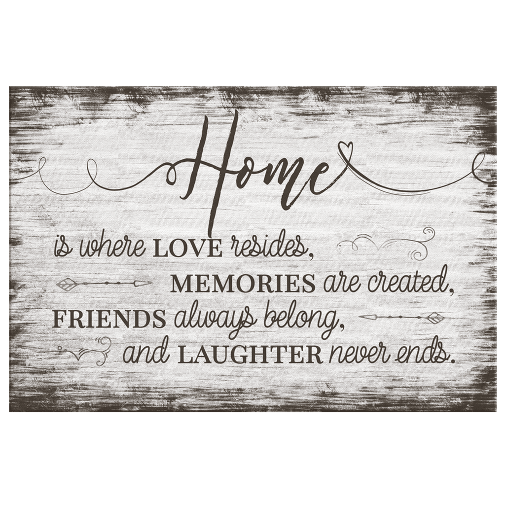 Home Is Where Love Resides Premium Canvas