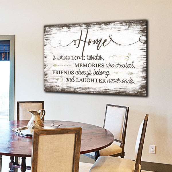 Home Is Where Love Resides Premium Canvas