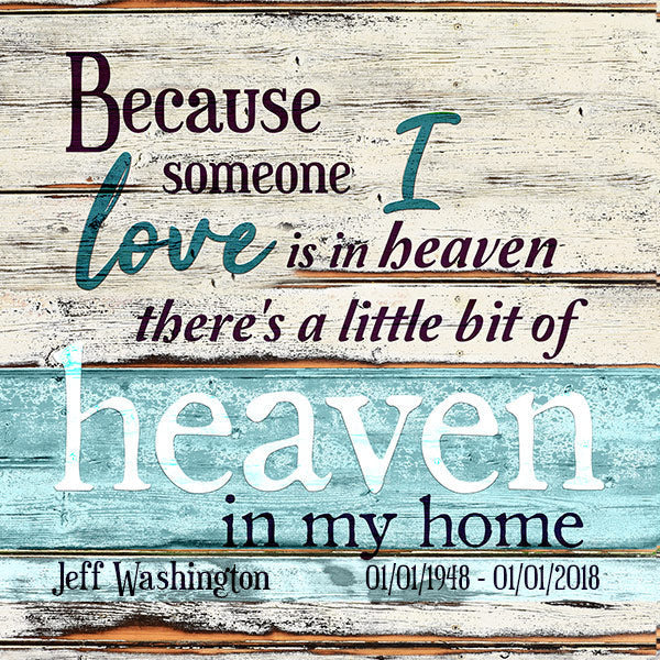 Personalized Someone I Love is in Heaven Premium Canvas