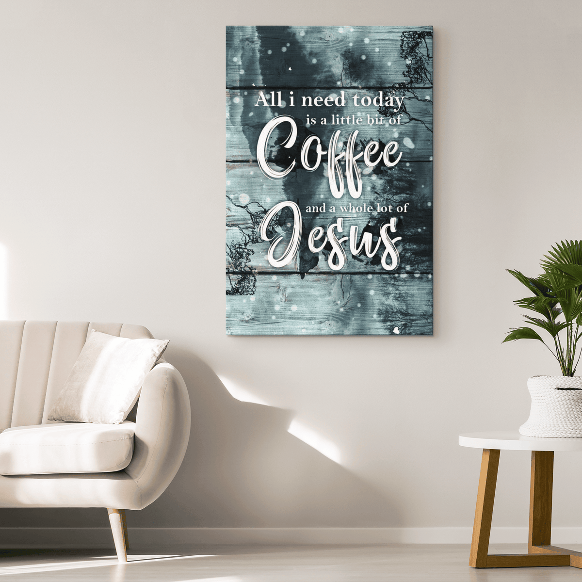 Coffee And Jesus Canvas Wall Art – Christian Wall Decor