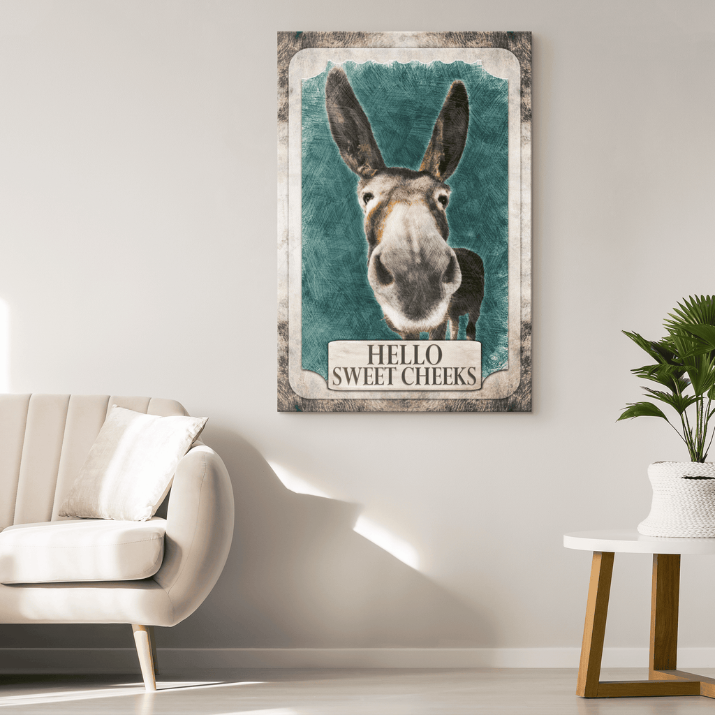 Hello Sweet Cheeks Bathroom Premium Canvas