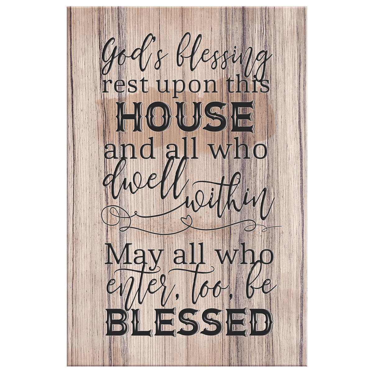 Gods Blessing Rest Upon This House Premium Canvas