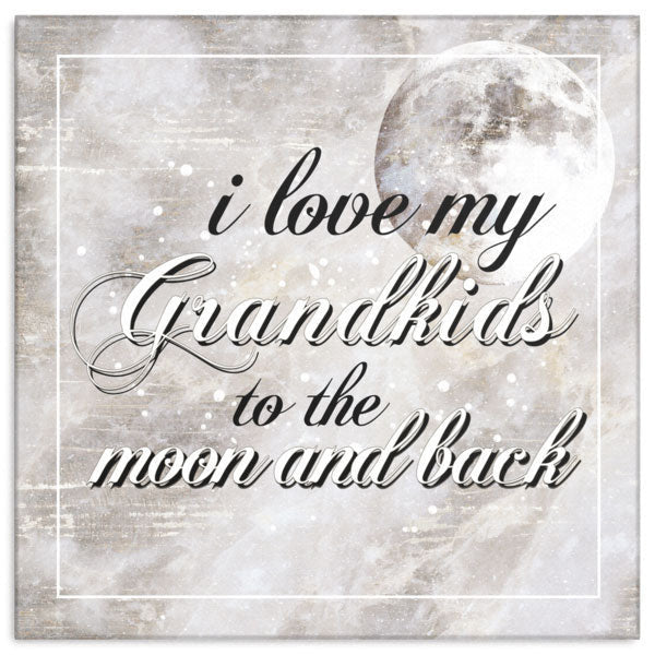 I Love my Grandkids to the Moon and Back Premium Canvas