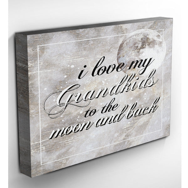 I Love my Grandkids to the Moon and Back Premium Canvas