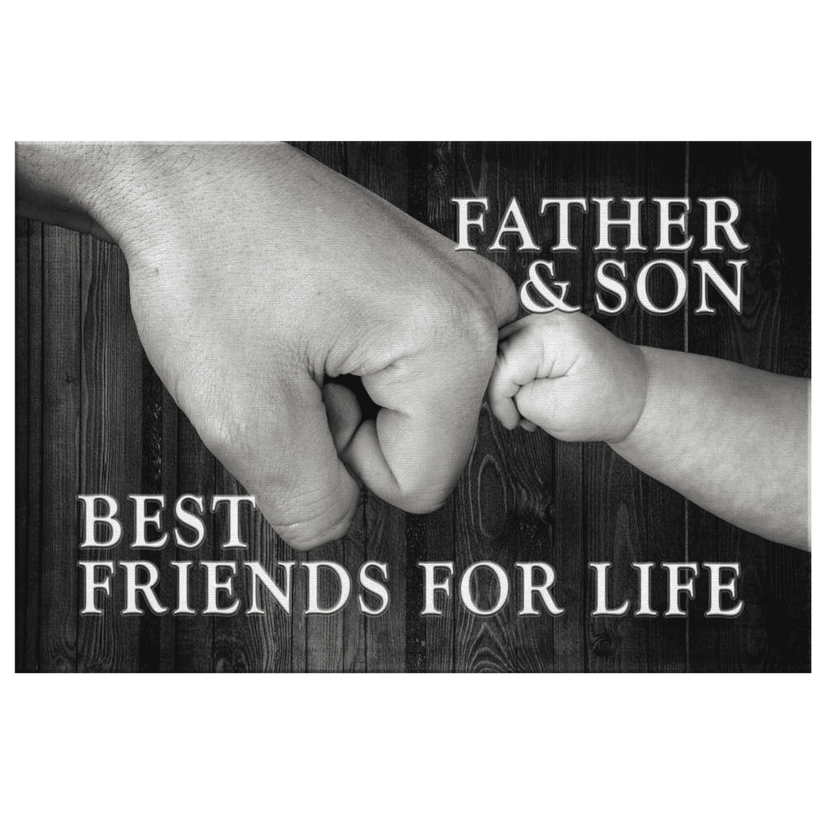 Father And Son - Best Friends For Life Canvas Wall Art – Gift for Dad