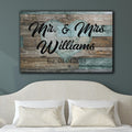 Personalized Mr & Mrs Premium Canvas