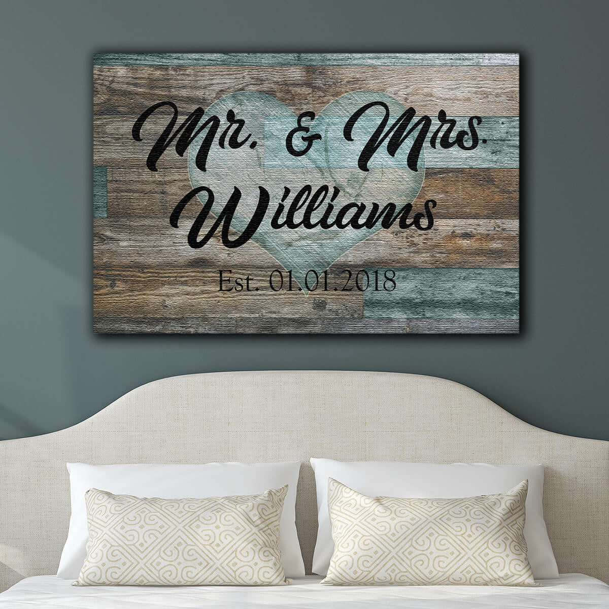Personalized Mr & Mrs Premium Canvas