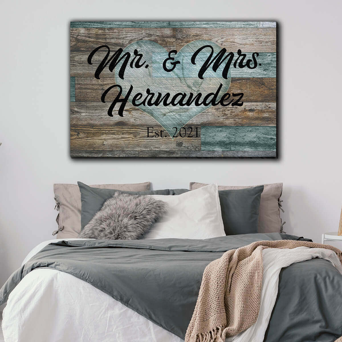 Personalized Mr & Mrs Premium Canvas