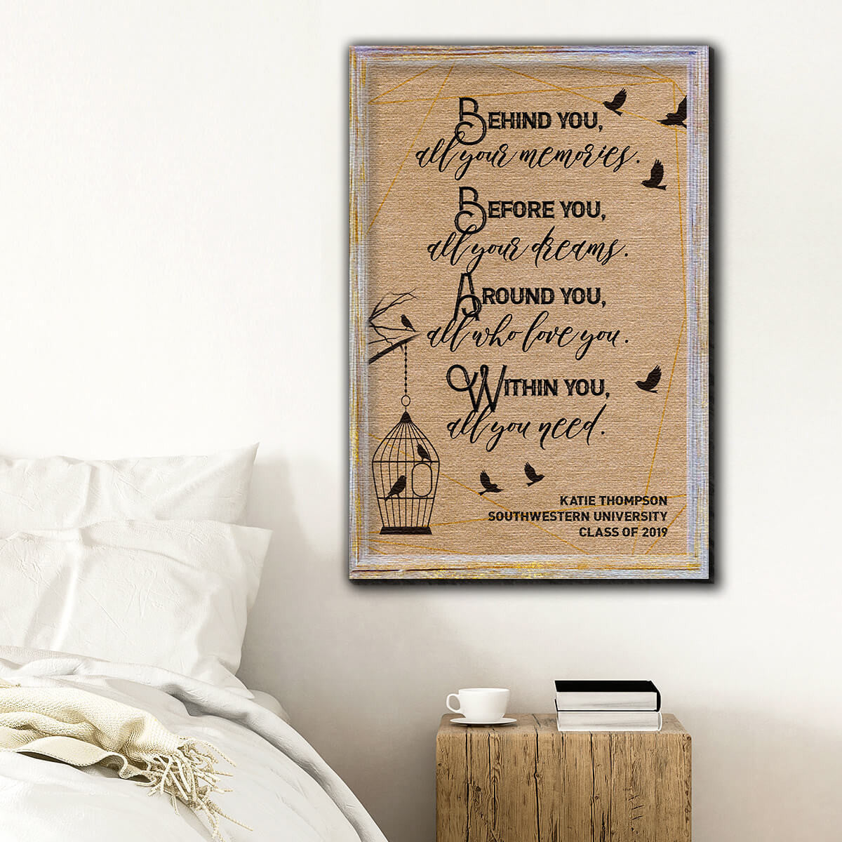 Personalized Inspirational Graduation Gift Premium Canvas