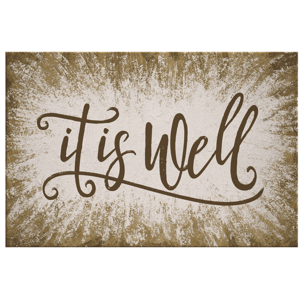 It Is Well Inspirational Premium Canvas