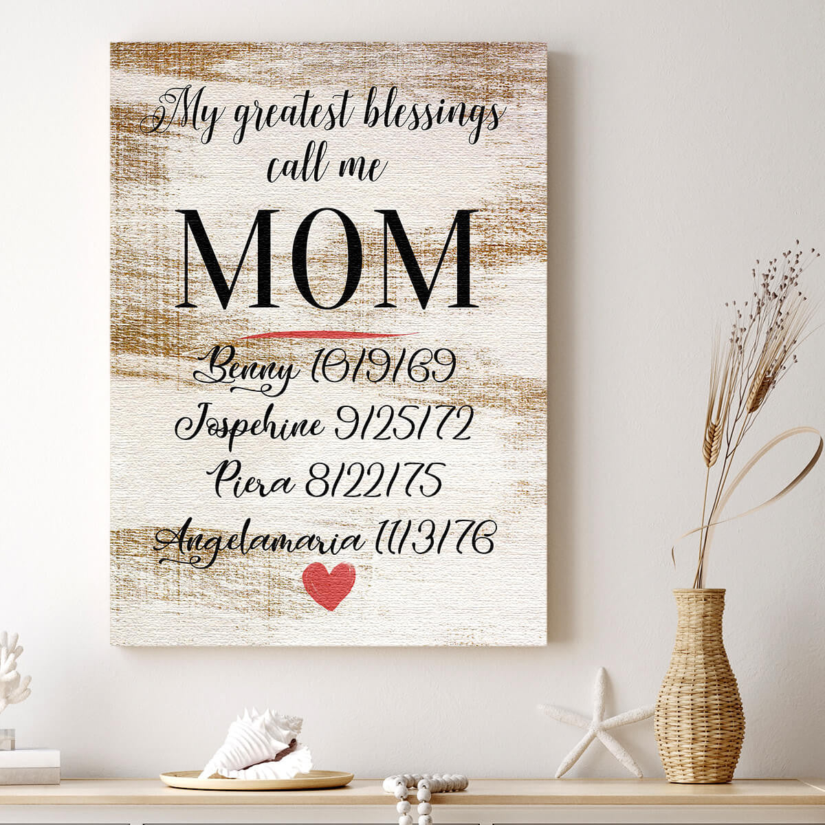 Personalized My Greatest Blessings Call Me.. Premium Canvas