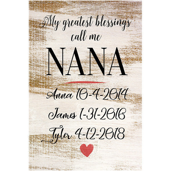 Personalized My Greatest Blessings Call Me.. Premium Canvas
