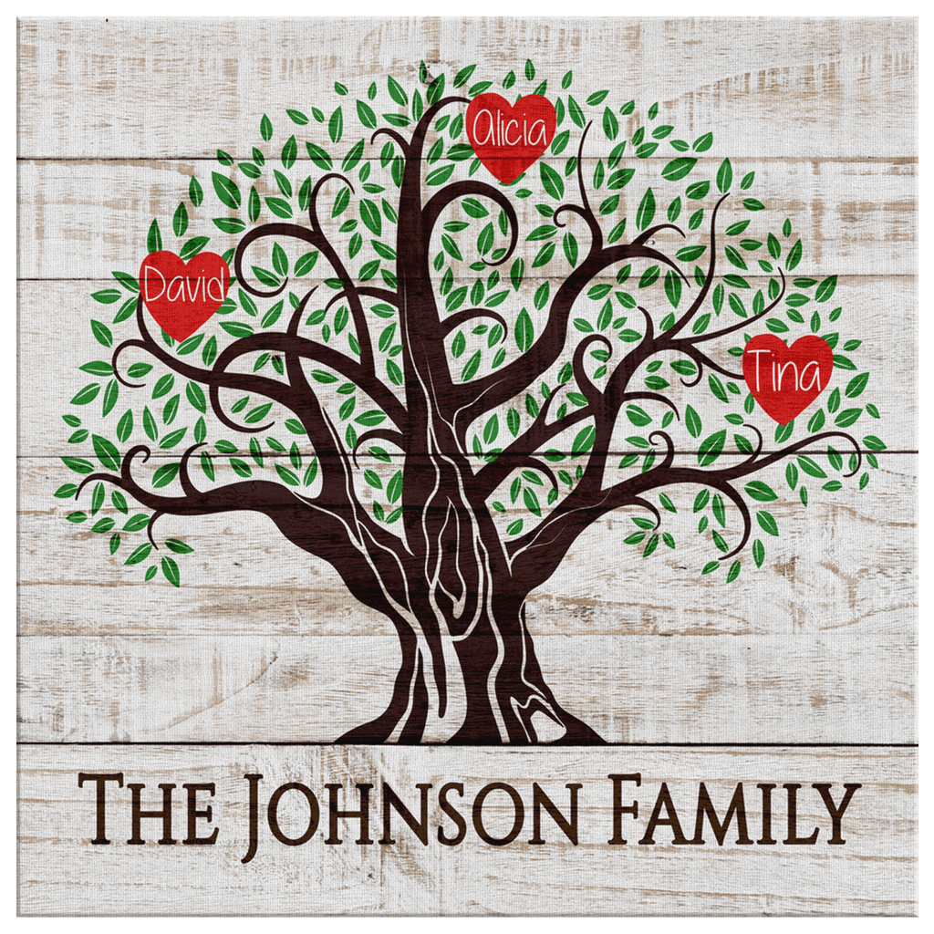 Personalized Family Tree Premium Square Canvas