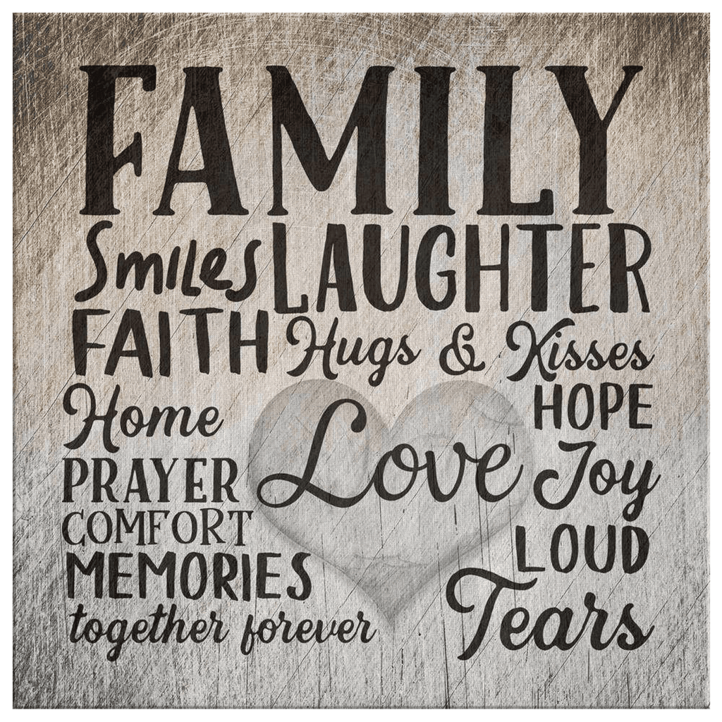 Family - Smile Laughter Love... Premium Canvas