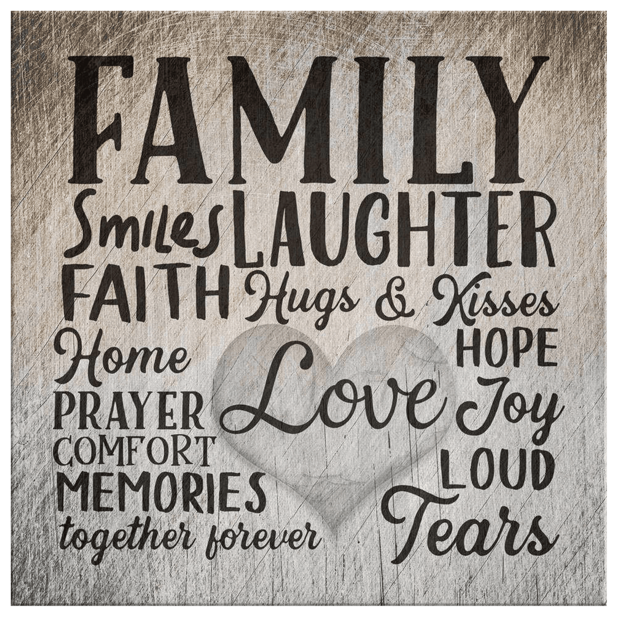 Family - Smile Laughter Love... Premium Canvas