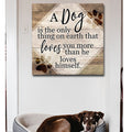 A Dog... Loves You More Than He Loves Himself Premium Canvas
