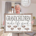 Personalized Grandchildren Make Life Grand Premium Canvas