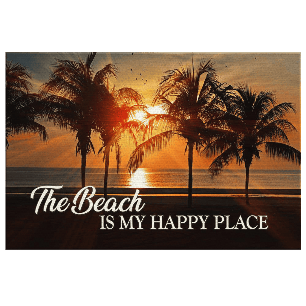 The Beach - My Happy Place  Premium Canvas
