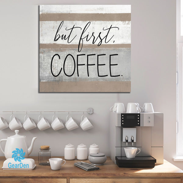But First, Coffee Premium Canvas