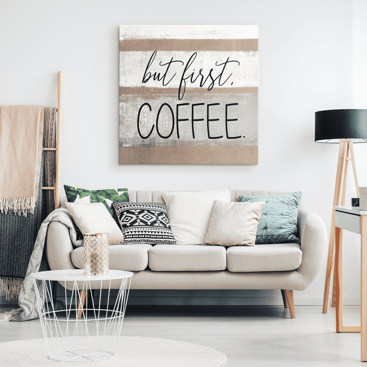 But First, Coffee Premium Canvas