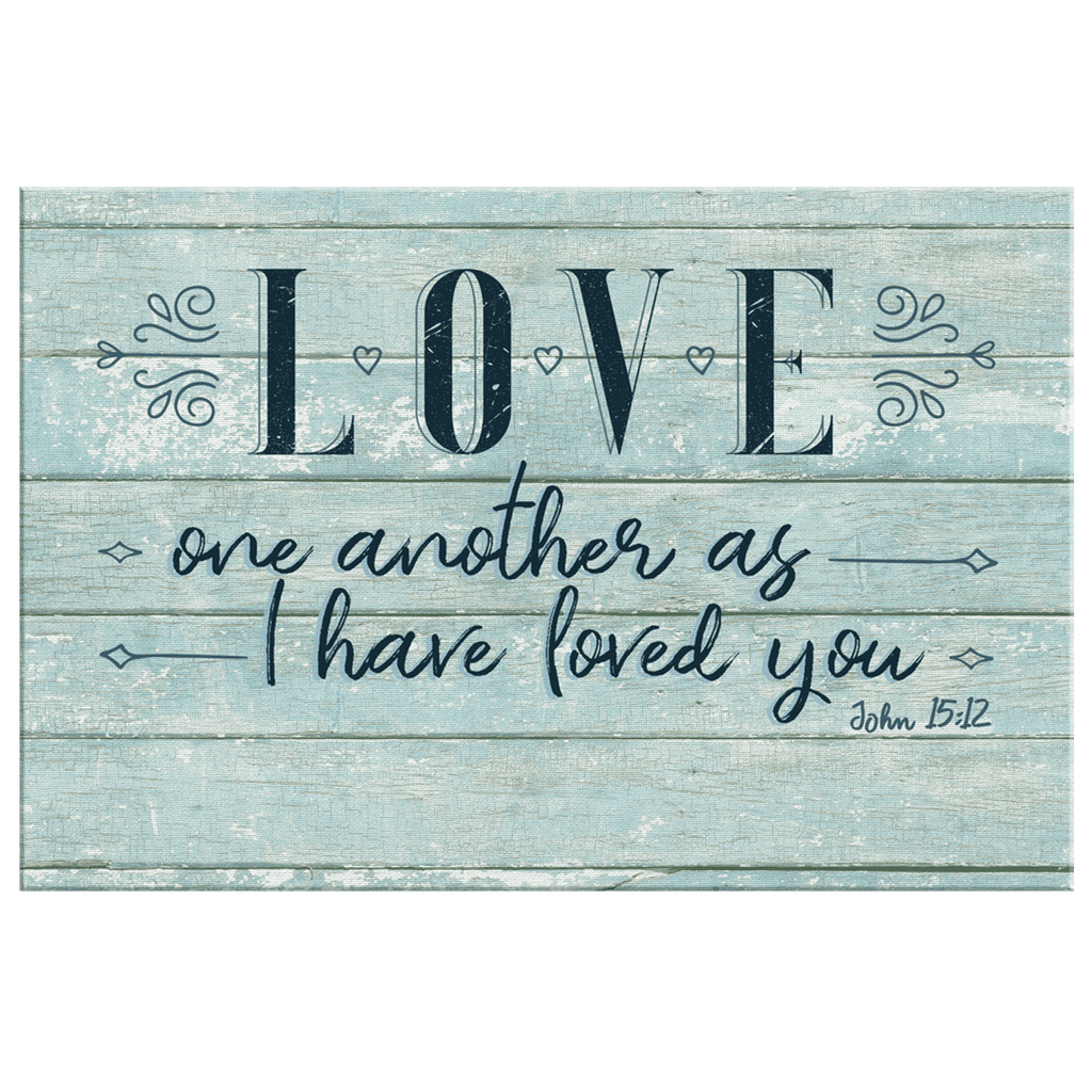 Personalized Love One Another Premium Canvas