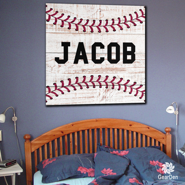 Personalized Baseball Name Premium Canvas