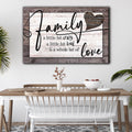 Personalized Family...Crazy, Loud, Love Heart Design Premium Canvas