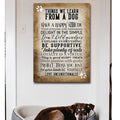 Things We Learn From A Dog Inspirational Premium Canvas