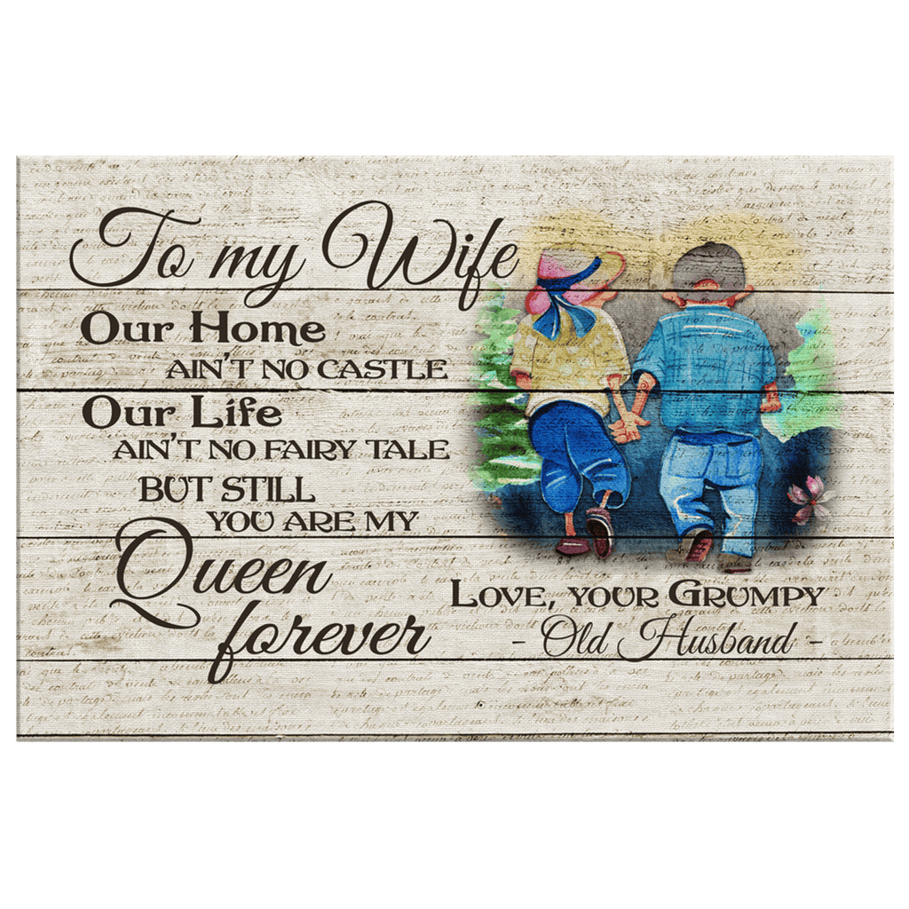 To My Wife - You Are My Queen Forever Premium Canvas