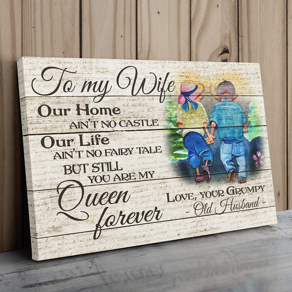 To My Wife - You Are My Queen Forever Premium Canvas