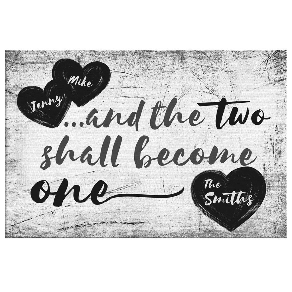 Personalized And The Two Shall Become One Premium Canvas