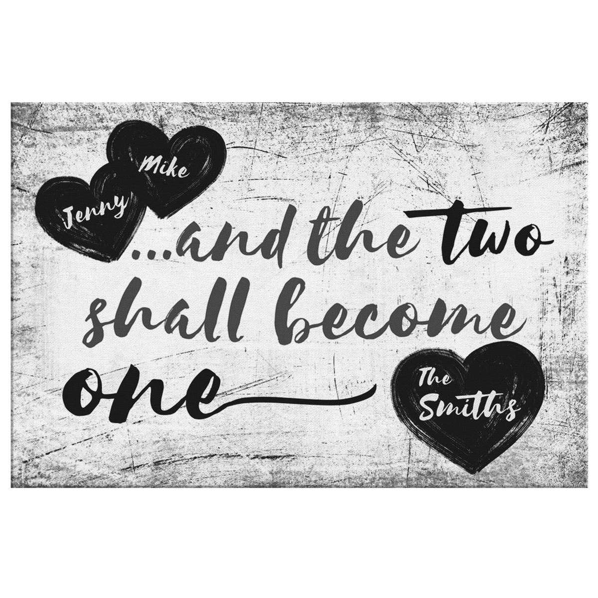 Personalized And The Two Shall Become One Premium Canvas
