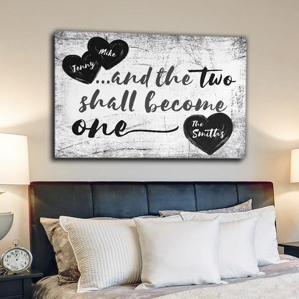 Personalized And The Two Shall Become One Premium Canvas