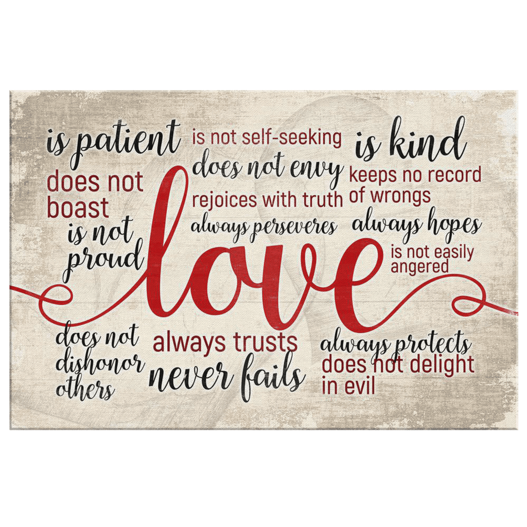 Love Is Patient ... Love Is Kind Premium Canvas