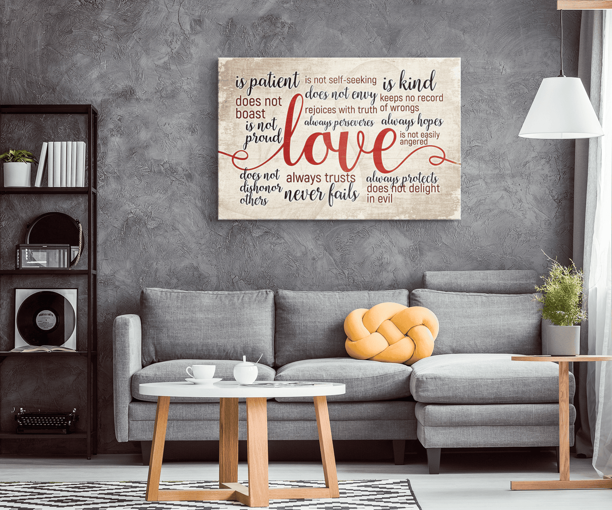 Love Is Patient ... Love Is Kind Premium Canvas