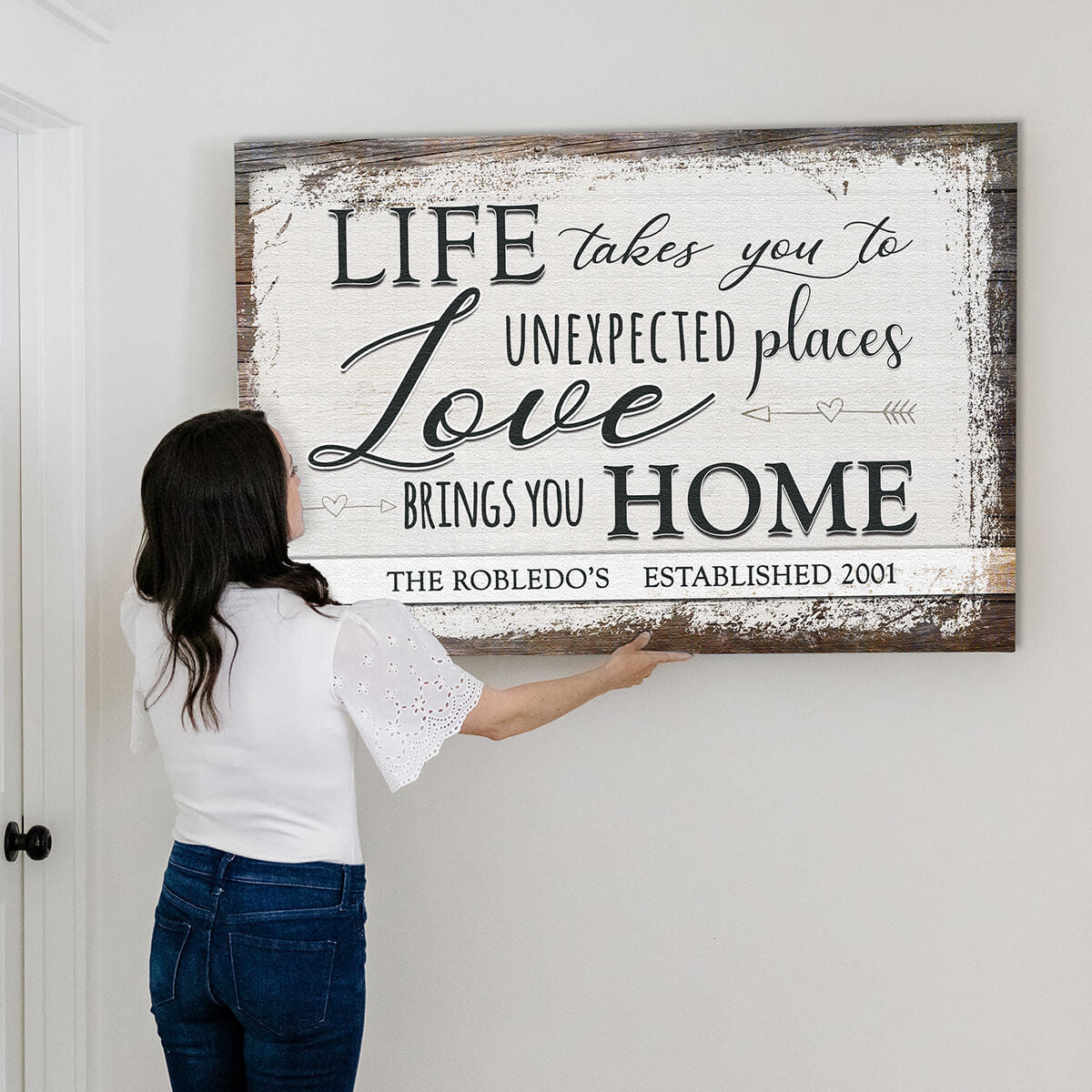 Personalized Love Brings You Home Premium Canvas