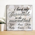 Personalized I Love My Grandkids To The Moon And Back Premium Canvas
