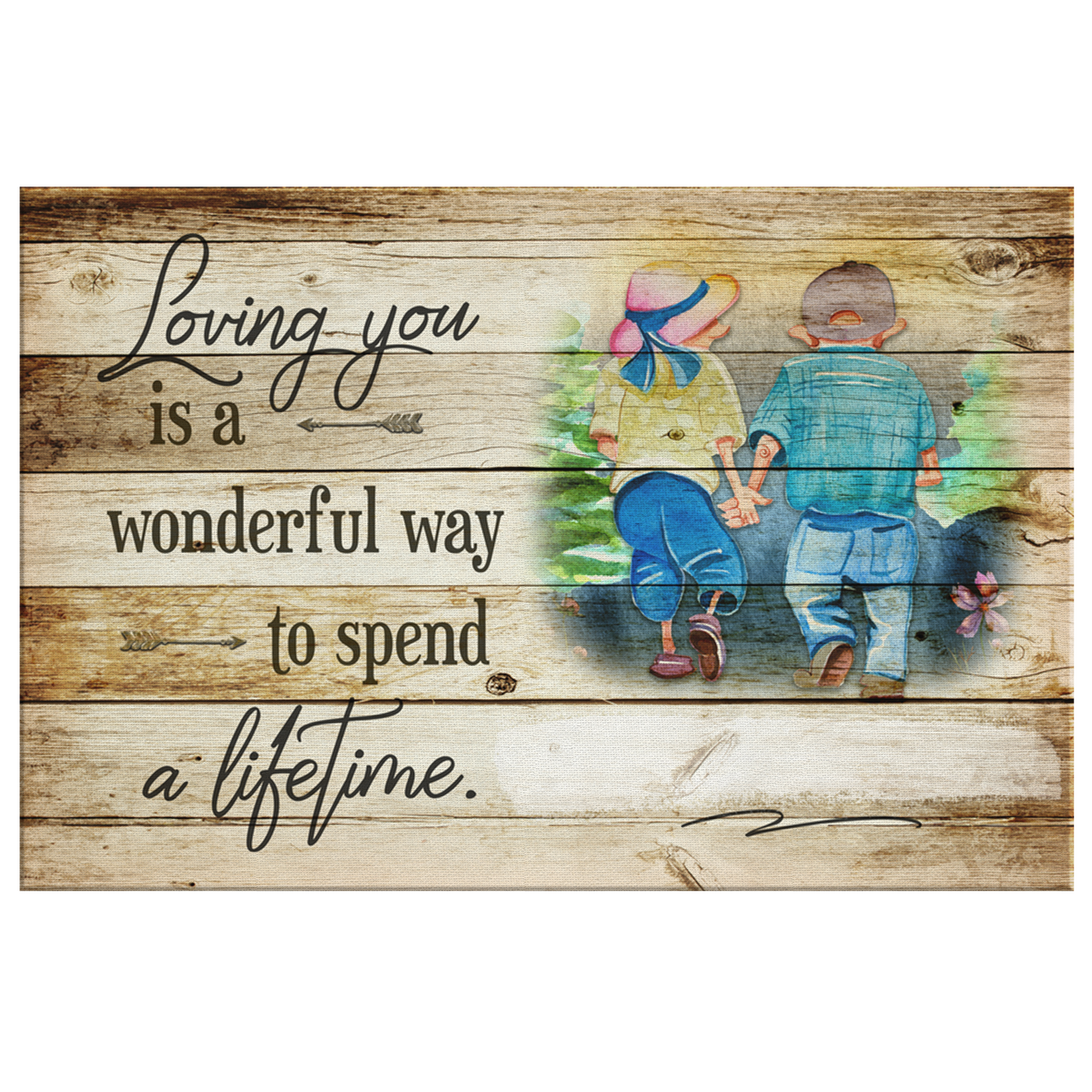 Personalized Loving You-A Wonderful Way To Spend A Lifetime Premium Canvas