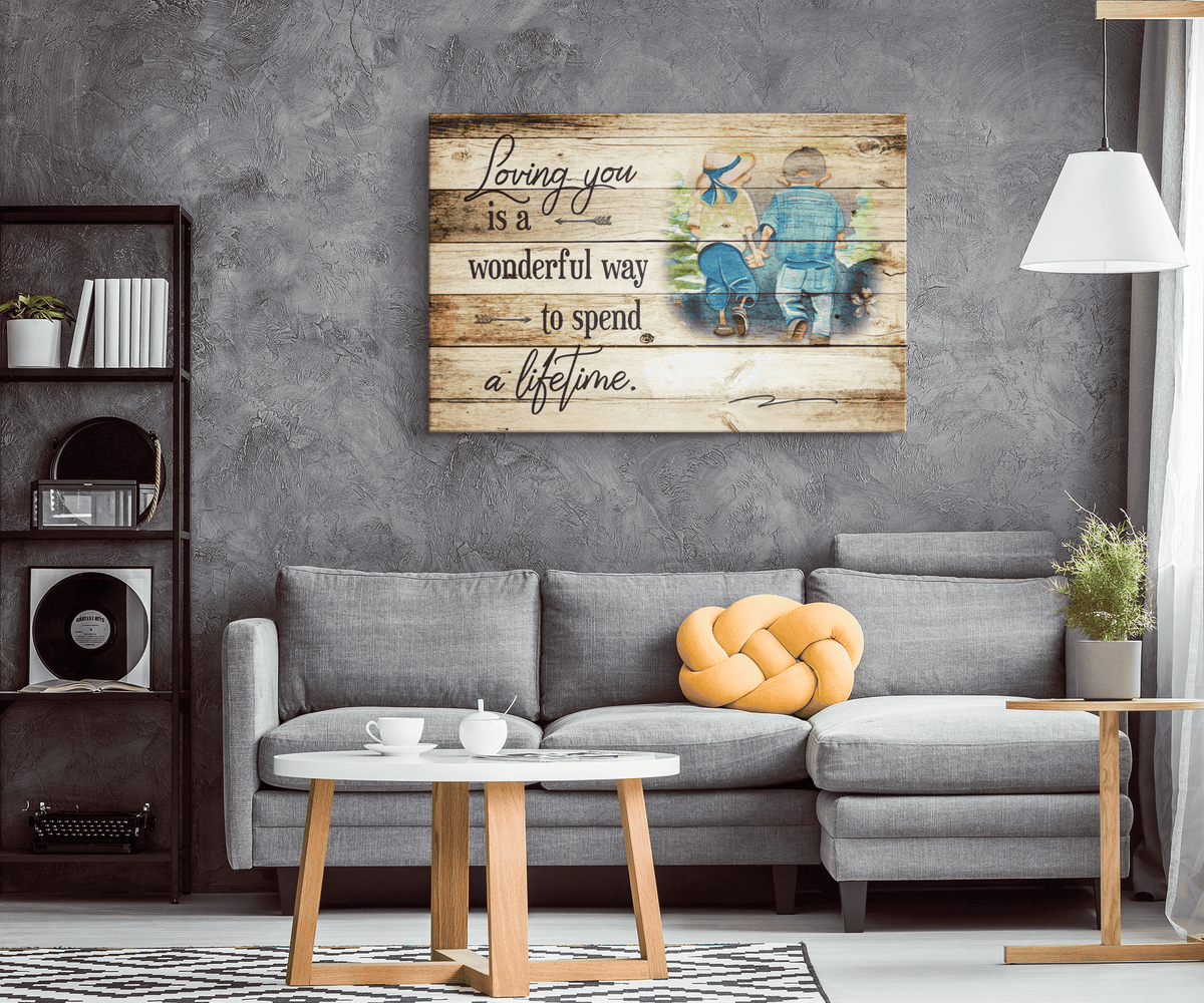 Personalized Loving You-A Wonderful Way To Spend A Lifetime Premium Canvas